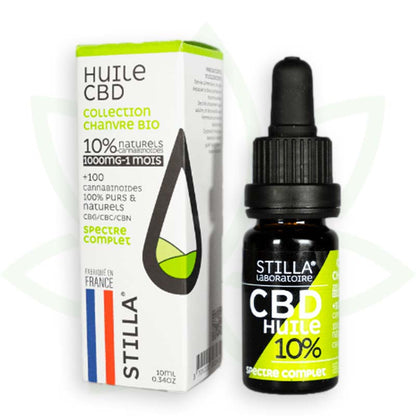 Cbd kanapių aliejus 10 procentų 10ml pilno spektro stilla Prancūzija mafrenchweed 1