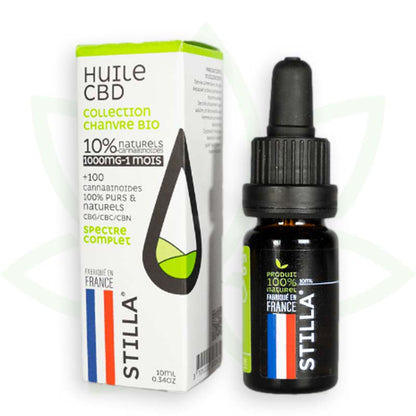 Cbd kanapių aliejus 10 procentų 10ml pilno spektro stilla Prancūzija mafrenchweed 2