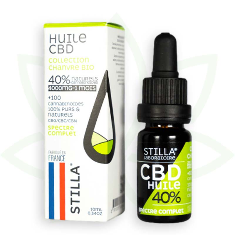 Cbd kanapių aliejus 40 procentų 10ml pilno spektro stilla france mafrenchweed 10