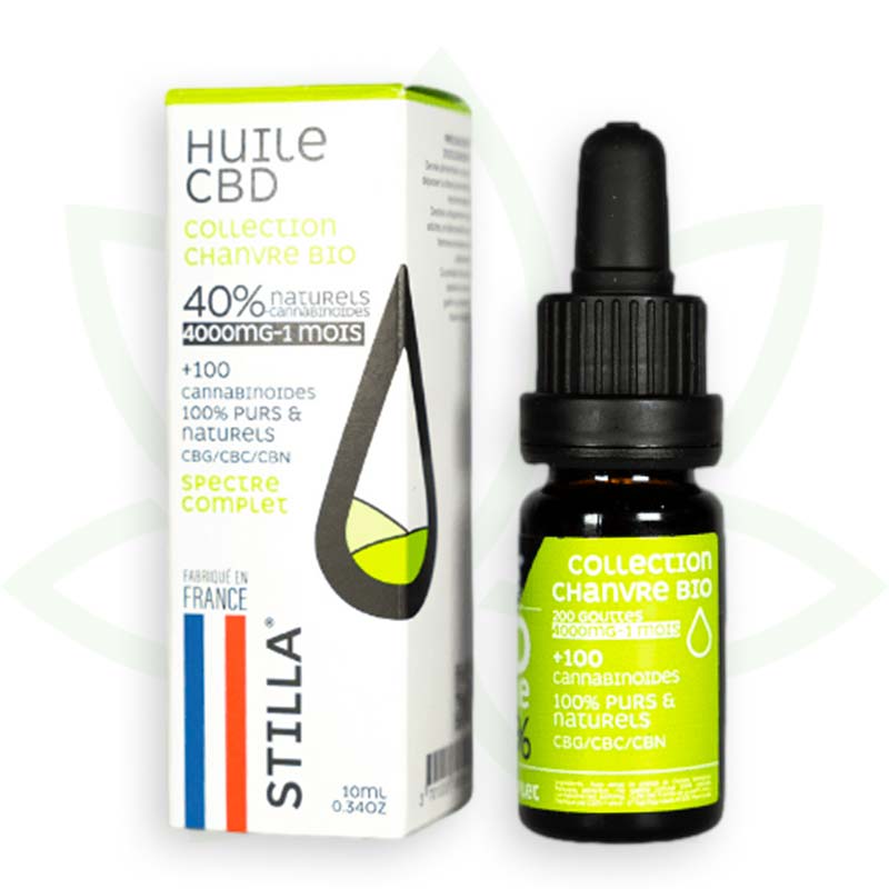 Cbd kanapių aliejus 40 procentų 10ml pilno spektro stilla france mafrenchweed 12