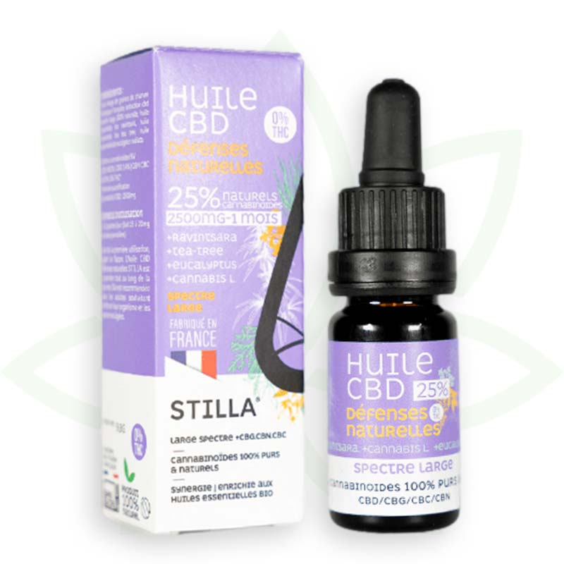 cbd natūralus gynybos aliejus 25 proc. 10ml plataus spektro stilla france mafrenchweed 7