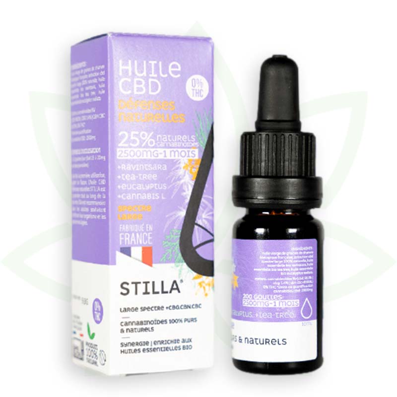 cbd natūralus gynybos aliejus 25 proc. 10ml plataus spektro stilla france mafrenchweed 9