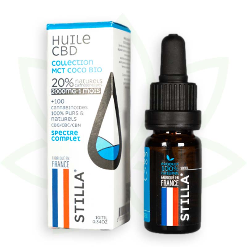 cbd aliejus mct kokosų 20 proc. 10ml pilno spektro stilla france mafrenchweed 5