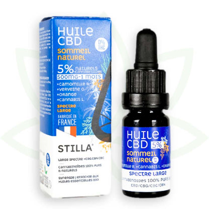 cbd aliejus natūralus miegas 5 proc. 10ml plataus spektro stilla france mafrenchweed 1