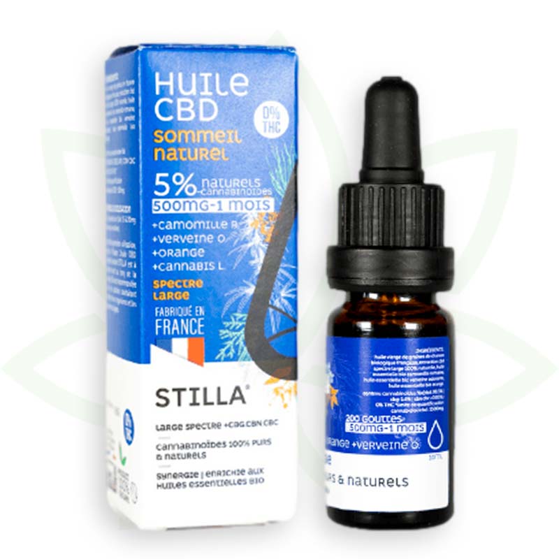 cbd aliejus natūralus miegas 5 proc. 10ml plataus spektro stilla france mafrenchweed 3