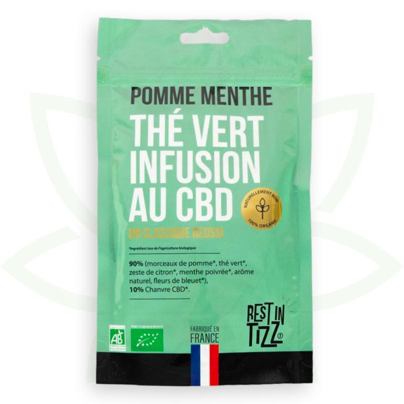 žaliasis cbd obuolių mėtų infuzija cbd organinis poilsis tizz mafrenchweed 1